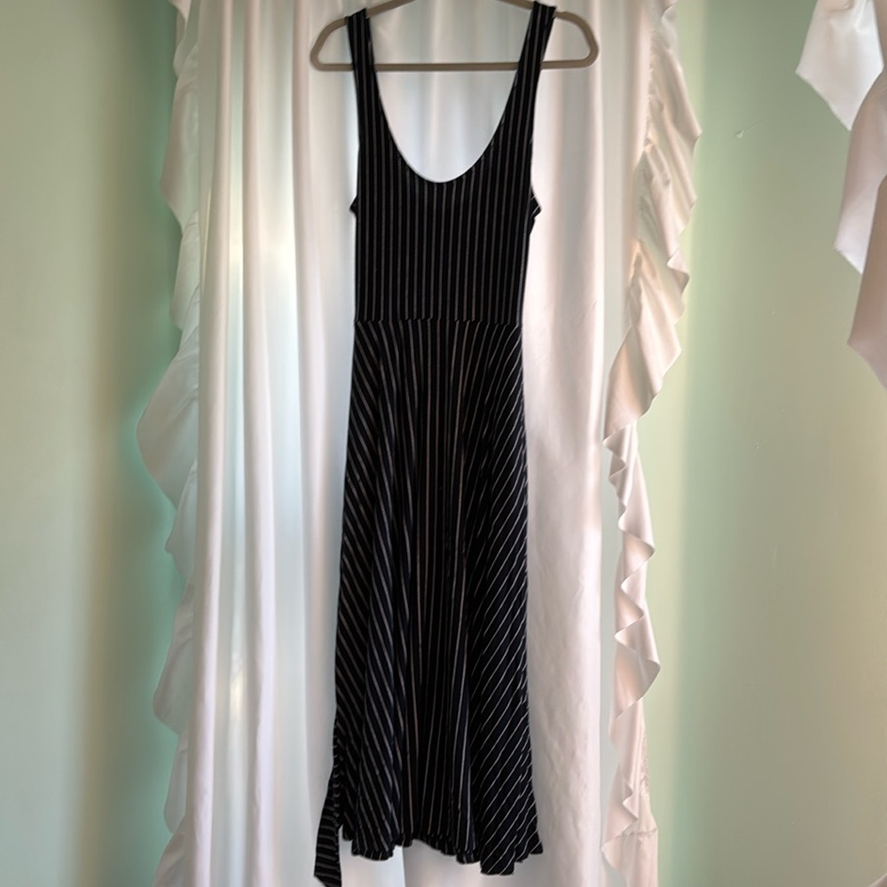 Banana Republic sleeveless striped midi dress